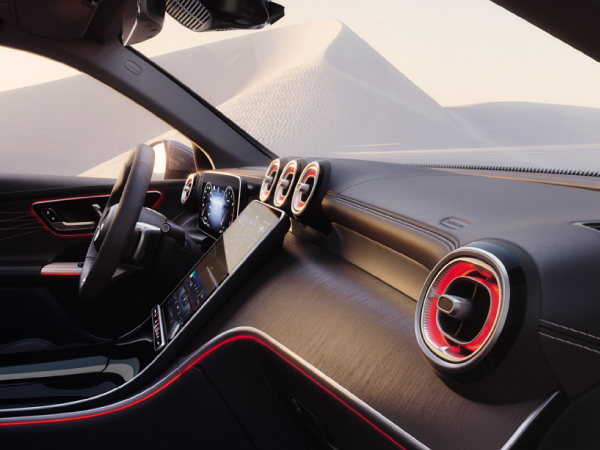 Elementos de adorno y tablero revestido en ARTICO GLC Coupé